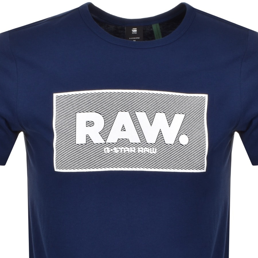 Alternative Image for ProductG Star Raw Box Logo Regular Fit T Shirt Navy2
